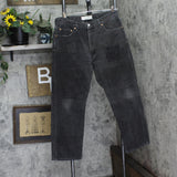 Levi's Vintage 505 Regular Fit Straight Leg Jeans Black Wash See Measurements