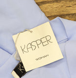 Kasper Classic Drape Audrey Tie-Neck Blouse 10924623 California Sky Blue 2X