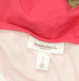 Motherhood Maternity Ruffle One Shoulder Maternity One Piece Swimsuit Pink L