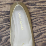 Laura Ashley Womens Vintage Open Toe Wedge Heels 1673ec74573228 Gold Yellow 6M