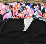Swim Solutions Womens Floral Empire Swimdress One Piece Swimsuit Multi Blue 18