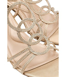 Easy Spirit Yana Womens eFlex Rhinestone Block Heel Sandal Gold Yellow 8.5M