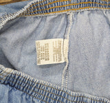 Vanity Fair Pull-On Elastic Waist Denim Jeans with Pockets Chambray Blue 18W Reg