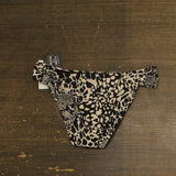 Bar III Womens Printed Side-Tab Hipster Bikini Swim Bottom Black Multi XS