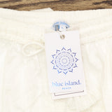 Blue Island Womens Cotton Cover Up Pants 734-628 Ivory Off White L
