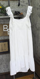 And Now This Flutter Sleeve Ruffle Hem Midi Dress MMD020823P White 2X