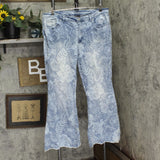 Dg2 by Diane Gilman Womens Denim Print Flare Jeans 696886 Blue 18W