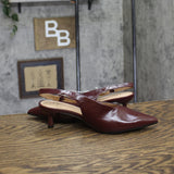 A New Day Womens Samantha Slingback Kitten Heels 94462861 Burgundy Red 6M