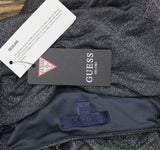 GUESS Long Sleeve Shimmer Knit Side Slit Sweetheart Sharae Dress Blue Gray 2