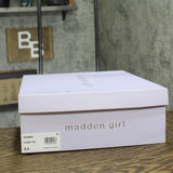 Madden Girl Bonnie Block Heel Pointed Toe Booties BONN01J1 Ivory Off White 9.5