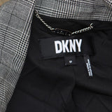 DKNY Womens Petite Printed Ruched-Sleeve Blazer Jacket XH3JP413