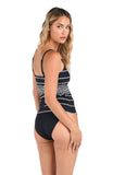 La Blanca Underwire Strap Tankini Swimsuit Top 19477066027 Black City Lights 6