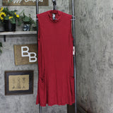 Trixxi Juniors Mock-Turtleneck A-Line Dress Red M