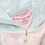 Juicy Couture Toddler Girls Colorblock Embroidered Coat Jacket Pink / Gray 3T
