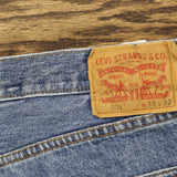 Levi's Womens Upcycle 501 Baggy Straight Leg Crochet Jeans Blue See Measurements