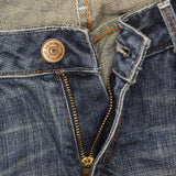 Earnest Sewn Womens Vintage Distressed Distressed Boot Cut Jeans Blue 28