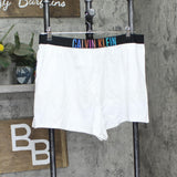 Calvin Klein Womens Intense Power Pride Lounge Sleep Shorts White Multi XL