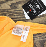 Salt + Cove Wavy-Scrunch Scoop-Neck Bikini Swim Top Tangerine Zing Orange XS