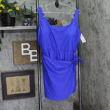 Raisins Trendy Calabria Swim Dress One Piece P840087 Blue 18W