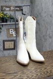 Universal Thread Western Cowboy Boots with Memory Foam Insole Off White 8M