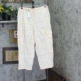 Sanctuary Womens Barrel-Leg Cover-Up Cargo Pants SACC24849 White Sand Pink L