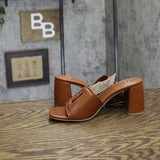 A New Day Arden Chop-Out Block Heels 93320215 Cognac Brown 6M
