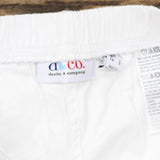 Denim & Co. Wpomens Pull On V-Yoke Crop Pants A375859 White XS
