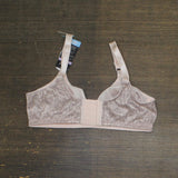 Bali Womens Woman's Double Support Wire-Free Bra 3820 Pink Chic Lace Print 38C