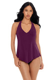 Magicsuit Solid Taylor Soft Cup Racerback Tankini Top 6006052 Jam Purple 14