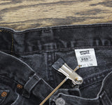 Levi's Baggy Y2K Upcycle Daisy Dukes Denim Shorts Black Wash See Measurements