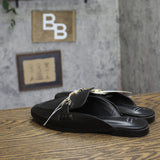 A New Day Sandy Mule Flats Faux Leather 87930575 Black 8M