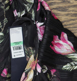 RACHEL by Rachel Roy Womens Mae Printed Tiered Maxi Dress Cascade Garden Black 8