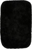 Garland Rug Luxury Ultra Plush Washable Bathroom Bath Rug Black 24 in. x 40 in.