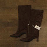 A New Day Justice Mid-Calf Boots Faux Suede 94568888 Brown 6.5M