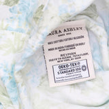Laura Ashley 300 Thread Count Cotton Sateen Sheet Set Teal Floral King