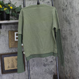 Carrer Mens Roque Layered Look Long Sleeve Tee 10003211ROQUEDLS Green M