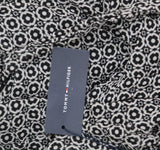 Tommy Hilfiger Short Sleeve Smocked Surplice Dress Black / Ballerina Pink 8