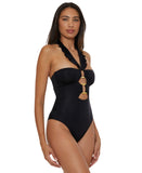 Soluna Womens Buckle-up Convertible One-Piece Swimsuit 2681352 Black M