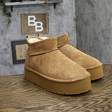 Madden Girl Brave Platform Cozy Bootie BRAV02J1 Tan Brown 9.5M
