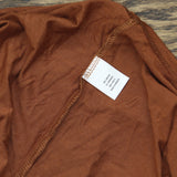 24Seven Comfort Apparel Womens Knit V-Neck Tank Top Brown L