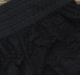 American Rag Juniors Tiered Laser-Cut Faux-Suede Shorts Black XS