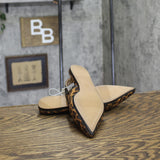 A New Day London Slingback Bow Flats Pointed Toe 94303553 Cheetah Brown Multi 6M
