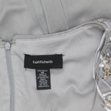 R&m Richards Womens Sequin Evening Dress Gown 99399 Silver Gray 10