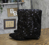 A New Day Womens Abba Sequin Foldover Tall Boots 91636693 Black 6.5M