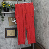 DKNY Womens Solid Straight-Leg Side Pocket Pants UE4PA340 Sangria Red 14