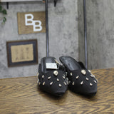 A New Day Womens Katia Heels Satin Rhinestone Tear Drop 94663384 Black 9.5M