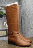 Naturalizer Rena Knee High Riding Boot Cider Leather Narrow Calf Brown 8.5M-NC