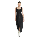 Universal Thread Womens Denim Tailored Corset Midi Dress 91829603 Black 4