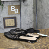 A New Day Womens London Lace Sling Back Bow Flats 94303528 Black 9.5M