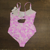 Salt + Cove Tie-Dye Cut-Out One-Piece Swimsuit CWP22185 Pink Multi 3X